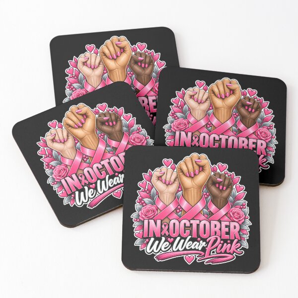 Item preview, In October We Wear Pink Raised Fists designed and sold by Lombardino.