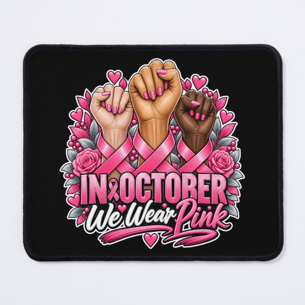 Item preview, In October We Wear Pink Raised Fists designed and sold by Lombardino.