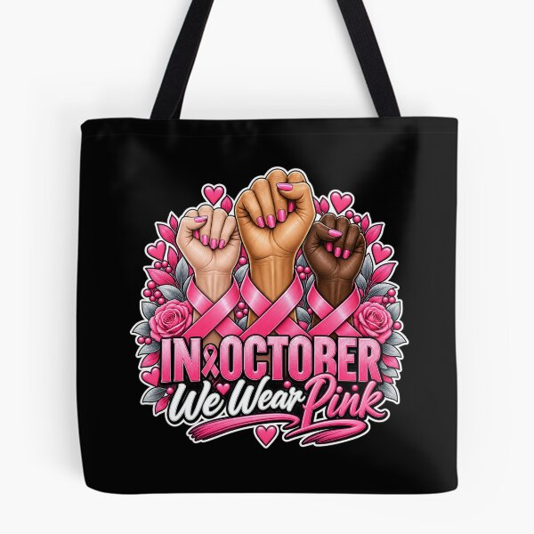 Item preview, In October We Wear Pink Raised Fists designed and sold by Lombardino.