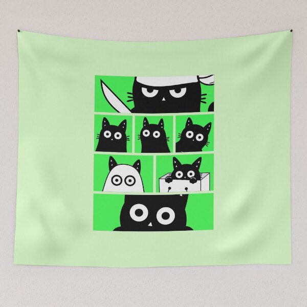 Item preview, Black Cats Everywhere designed and sold by DibujandoPorfa.