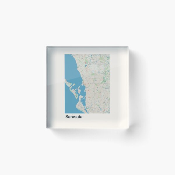 Item preview, Sarasota Minimalistic Map Art designed and sold by MapsNerd.