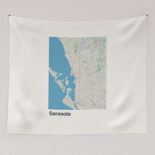 Item preview, Sarasota Minimalistic Map Art designed and sold by MapsNerd.