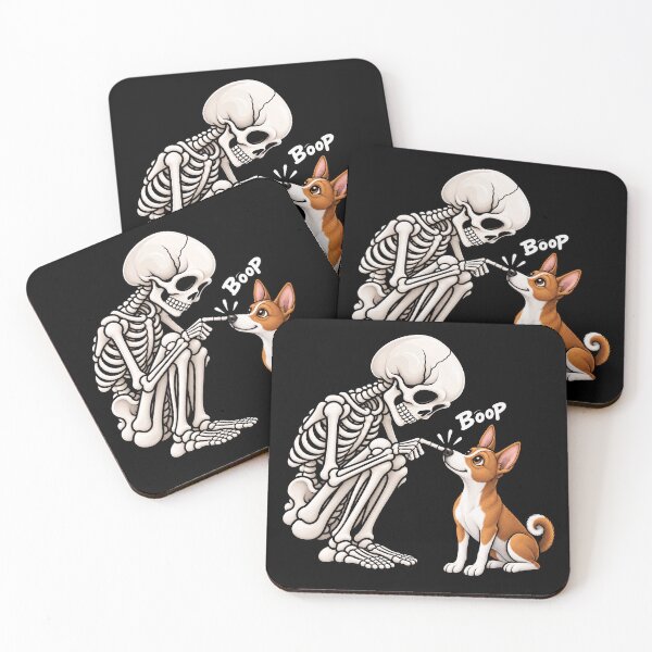 Item preview, Funny Skeleton Basenji Dog Boop Halloween Design Mom Dad designed and sold by rafaeltto.