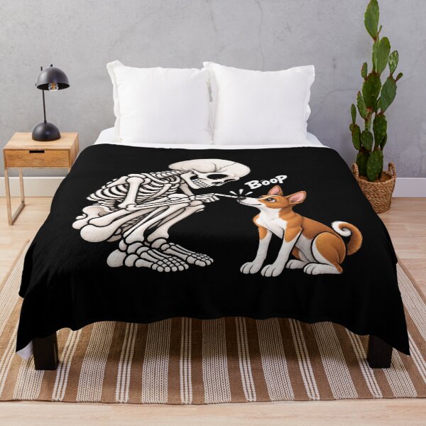 Item preview, Funny Skeleton Basenji Dog Boop Halloween Design Mom Dad designed and sold by rafaeltto.