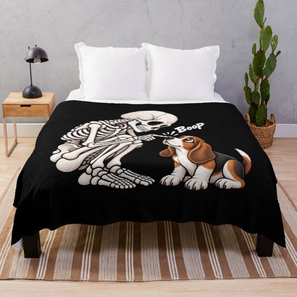 Item preview, Funny Skeleton Basset Hound Dog Boop Halloween Design Mom Dad designed and sold by rafaeltto.