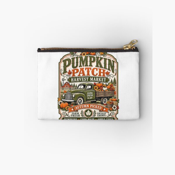 Item preview, Vintage Farm Fresh Pumpkin Patch Vintage Green Truck Harvest Market Art designed and sold by DesignArtist.ia.