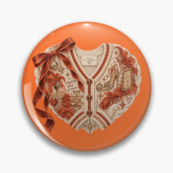 Item preview, Cardigan Sweater Heart Collection - Taylor Swift Life of a Showgirl Orange Bow designed and sold by taylorvinyls.