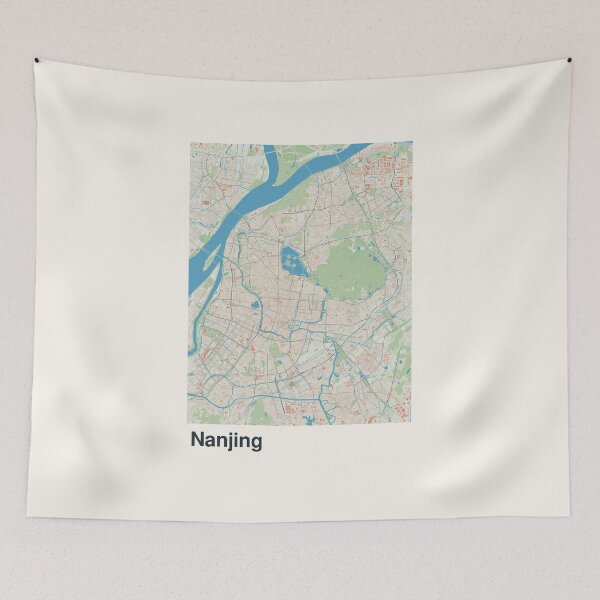 Item preview, Nanjing Minimalistic Map Art designed and sold by MapsNerd.