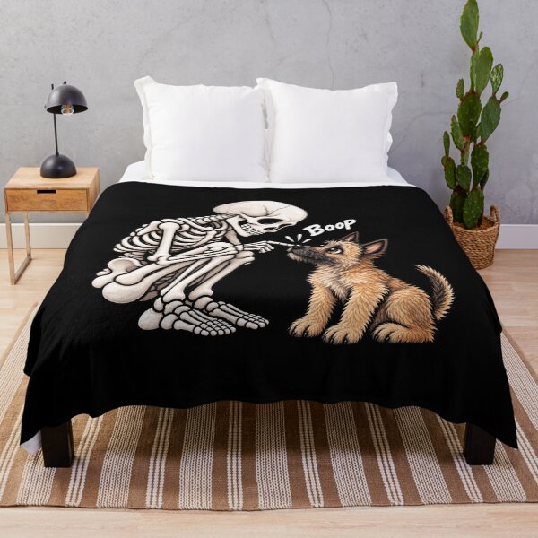 Item preview, Funny Skeleton Belgian Laekenois Dog Boop Halloween Design Mom Dad designed and sold by rafaeltto.