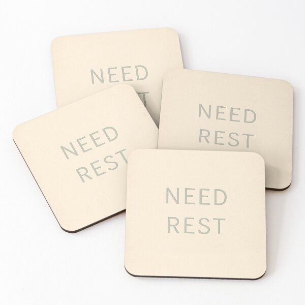 Item preview, NEED REST Minimal Burnout Typography Design designed and sold by mbmstores.