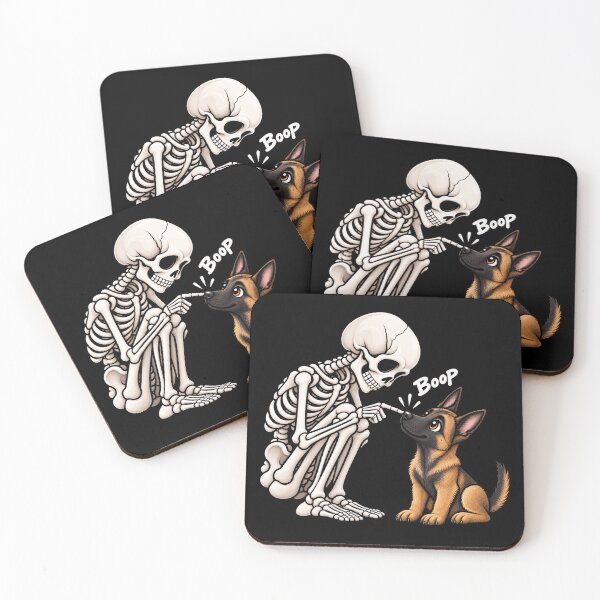 Item preview, Funny Skeleton Belgian Malinois Dog Boop Halloween Design Mom Dad designed and sold by rafaeltto.