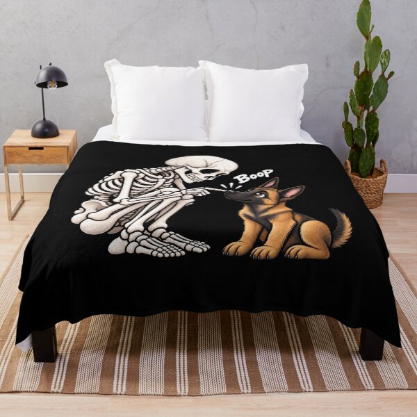 Item preview, Funny Skeleton Belgian Malinois Dog Boop Halloween Design Mom Dad designed and sold by rafaeltto.