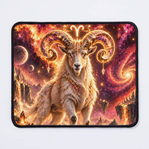 Item preview, Majestic Aries Zodiac Ram Fantasy Art designed and sold by knuppify.