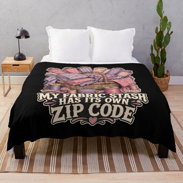 Item preview, My Fabric Stash Has Its Own Zip Code Shirt, Funny Sewing T-Shirt, Crafting Humor Tee, Funny Quilter Gift Shirt, Vintage Craft Room Graphic designed and sold by TshirtsLabs.