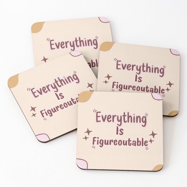 Item preview, Everything Is Figureoutable Motivational Quote Growth Mindset designed and sold by NeedForParks.