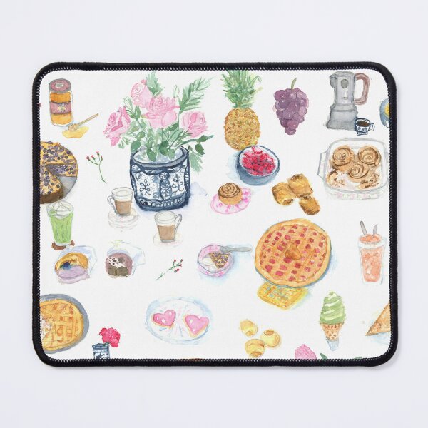 Item preview, Cozy Bakery Table Watercolor Food and Flowers designed and sold by FaireWaveArt.