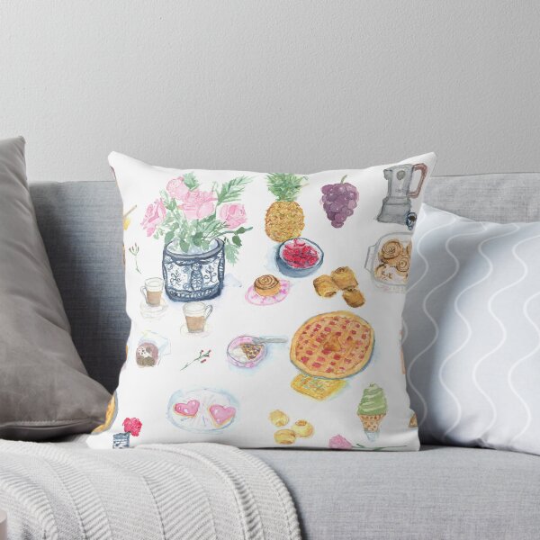 Item preview, Cozy Bakery Table Watercolor Food and Flowers designed and sold by FaireWaveArt.