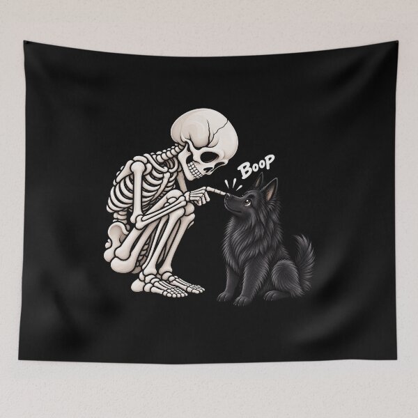Item preview, Funny Skeleton Belgian Sheepdog Boop Halloween Design Mom Dad designed and sold by rafaeltto.