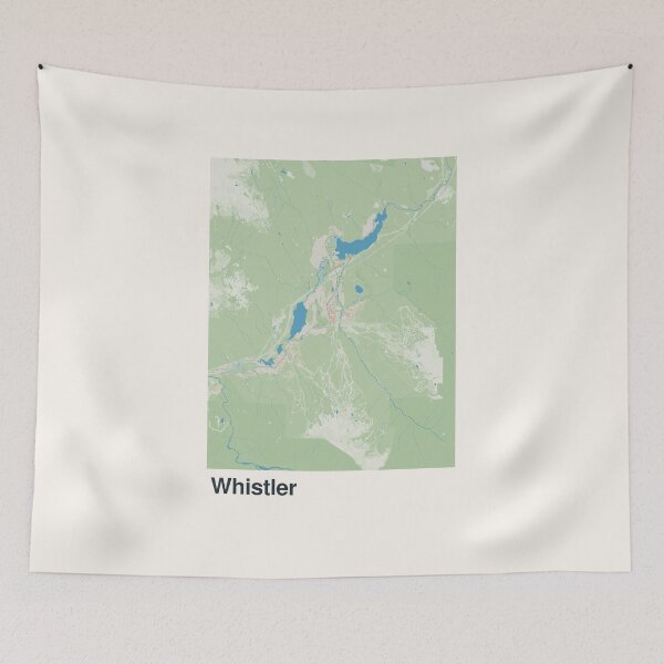 Item preview, Whistler Minimalistic Map Art designed and sold by MapsNerd.