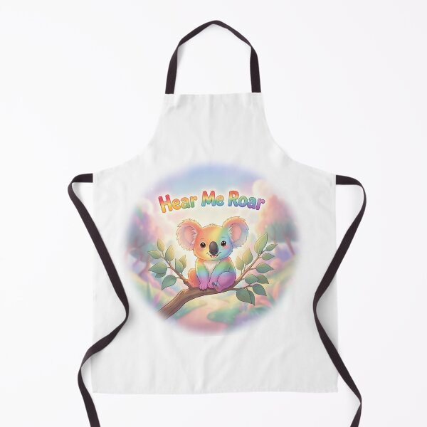 Item preview, Cute Rainbow Koala Hear Me Roar Pastel Typography Graphic Design designed and sold by NotSoSubtleRosiePeas.