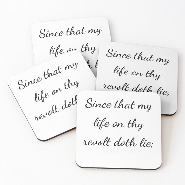Item preview, “Since that my life on thy revolt doth lie;” - handwriting black designed and sold by ariksworld.