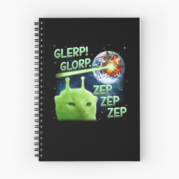 Item preview, Glerp Glorp Zep Funny Alien Cat Meme designed and sold by thefirstbroo.