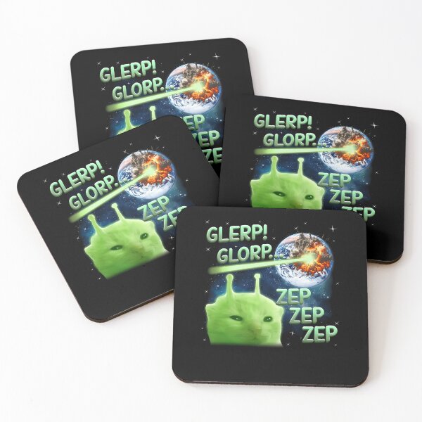Item preview, Glerp Glorp Zep Funny Alien Cat Meme designed and sold by thefirstbroo.