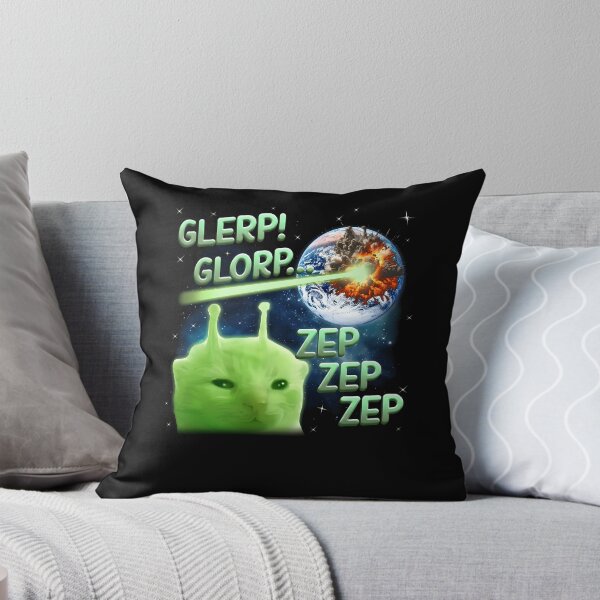Artikelvorschau, Glerp Glorp Zep Lustiges Alien-Katzen-Meme entworfen und verkauft von thefirstbroo.