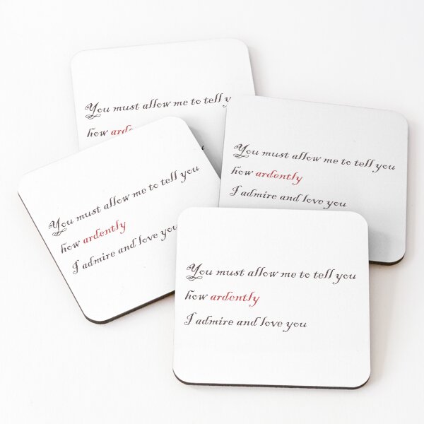 Item preview, How Ardently I Admire and Love You - Mr Darcy Quote designed and sold by curious unit.