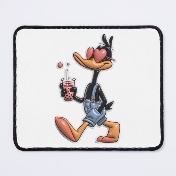 Item preview, Cute Romantic Black Duck Love Bubble Tea Sticker Design designed and sold by BlackSyeth.