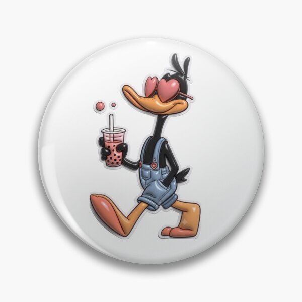 Item preview, Cute Romantic Black Duck Love Bubble Tea Sticker Design designed and sold by BlackSyeth.