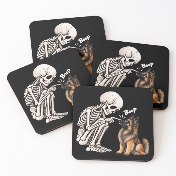 Item preview, Funny Skeleton Belgian Tervuren Dog Boop Halloween Design Mom Dad designed and sold by rafaeltto.