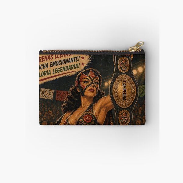 Item preview, La Campeona Reina del Ring – Retro Mexican Luchadora designed and sold by MissSaylor.