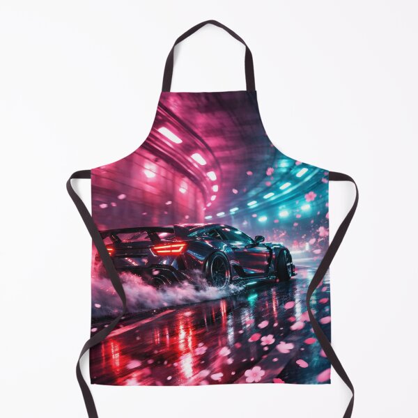 Item preview, Neon Cherry Blossom City Night | Futuristic Japanese Cityscape Illustration | Dreamy Sakura Lights & Cyberpunk Wall Art designed and sold by PaintedPixels01.