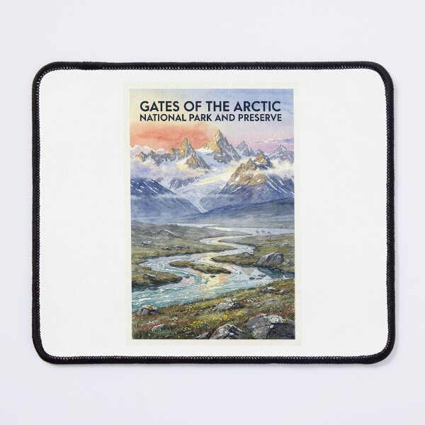 Item preview, Gates of the Arctic National Park and Preserve Alaska Vintage Watercolor Travel designed and sold by Teelogic.