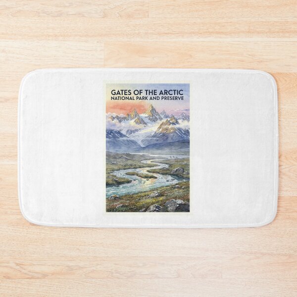 Item preview, Gates of the Arctic National Park and Preserve Alaska Vintage Watercolor Travel designed and sold by Teelogic.