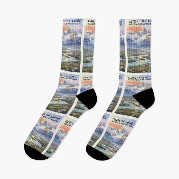 Item preview, Gates of the Arctic National Park and Preserve Alaska Vintage Watercolor Travel designed and sold by Teelogic.