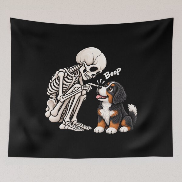 Artikelvorschau, Lustiges Skelett-Berner-Sennenhund-Boop-Halloween-Design für Mama und Papa entworfen und verkauft von rafaeltto.