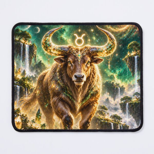 Item preview, Majestic Taurus Zodiac Bull Fantasy Art designed and sold by knuppify.