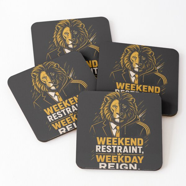 Item preview, Weekend Restraint Weekday Reign Motivational Lion Design designed and sold by Bennie Singh.