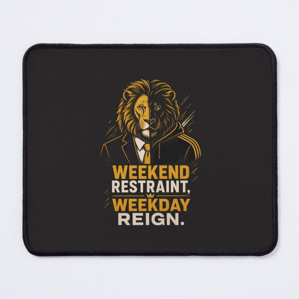 Item preview, Weekend Restraint Weekday Reign Motivational Lion Design designed and sold by Bennie Singh.