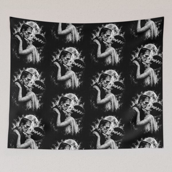 Item preview, Frankenstein Bride Kiss Gothic Horror Couple designed and sold by thefirstbroo.
