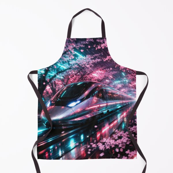 Item preview, Neon Cherry Blossom City Night | Futuristic Japanese Cityscape Illustration | Dreamy Sakura Lights & Cyberpunk Wall Art designed and sold by PaintedPixels01.