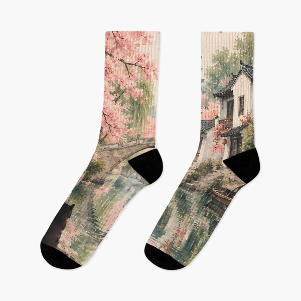 Item preview, Japandi Watercolour Black Cat by Cherry Blossom Canal designed and sold by Jozefin's Studio.