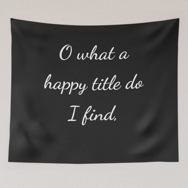 Item preview, “O what a happy title do I find,” - handwriting white designed and sold by ariksworld.