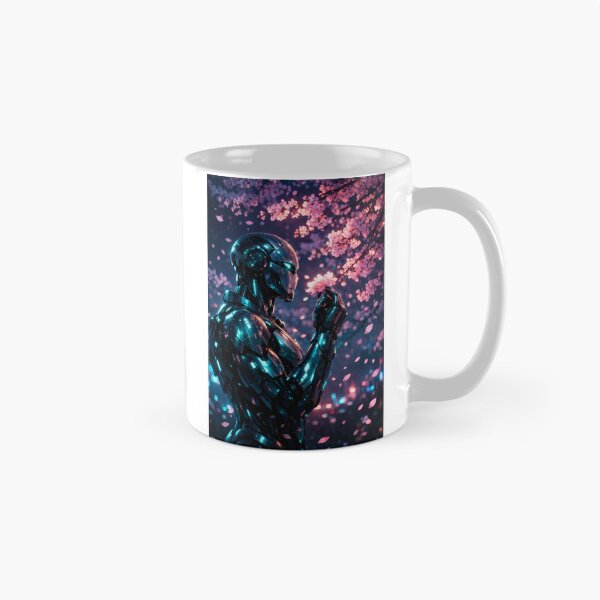 Item preview, Neon Cherry Blossom City Night | Futuristic Japanese Cityscape Illustration | Dreamy Sakura Lights & Cyberpunk Wall Art designed and sold by PaintedPixels01.
