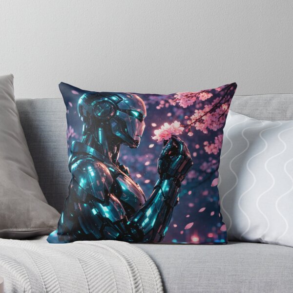 Item preview, Neon Cherry Blossom City Night | Futuristic Japanese Cityscape Illustration | Dreamy Sakura Lights & Cyberpunk Wall Art designed and sold by PaintedPixels01.