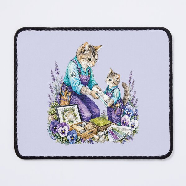 Item preview, Mother Cat Teaching Her Cute Kitten designed and sold by the artedivino.