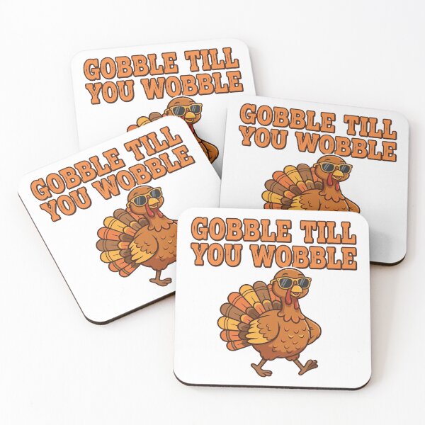 Item preview, Gobble Till You Wobble — Funny Thanksgiving Turkey designed and sold by Dudas Garage & Outdoors.