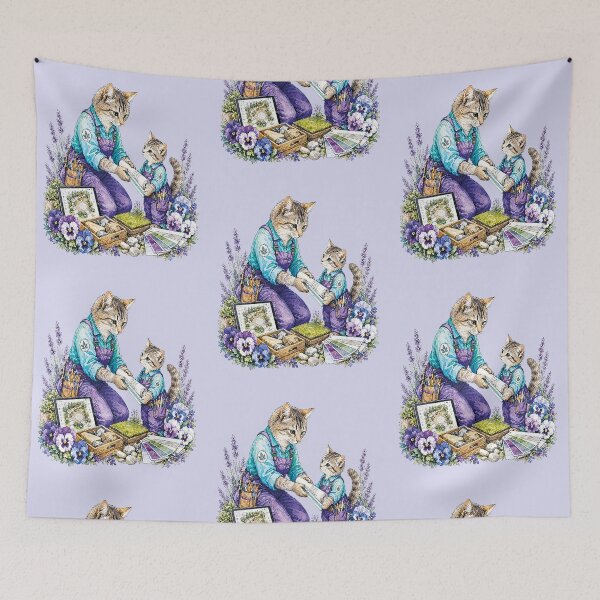 Item preview, Mother Cat Teaching Her Cute Kitten designed and sold by the artedivino.
